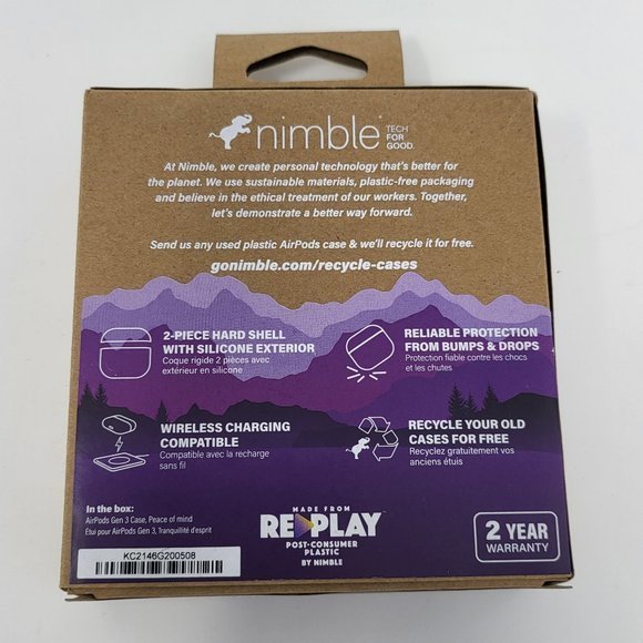 Nimble Backstage Recycled Silicon Case AirPods 3rd Generation Blue - Picture 2 of 3